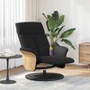 vidaXL Massage Recliner Chair with Footrest Black Fabric