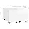 vidaXL Coffee Table High Gloss White 60x60x38 cm Engineered Wood