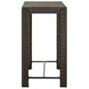 vidaXL 7 Piece Garden Bar Set with Cushions Poly Rattan Brown