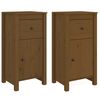 vidaXL Sideboards 2 pcs Honey Brown 40x35x80 cm Solid Wood Pine