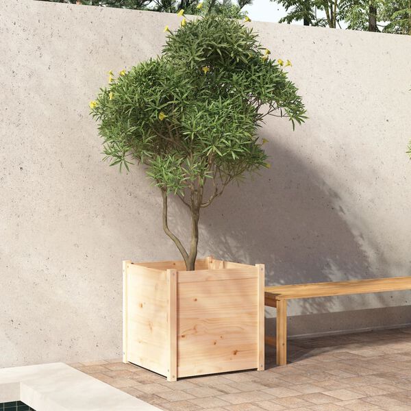 vidaXL Garden Planter 60x60x60 cm Solid Pinewood