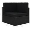 vidaXL 10 Piece Garden Lounge Set Poly Rattan Black