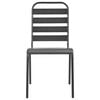 vidaXL Outdoor Chairs 4 pcs Slatted Design Steel Dark Grey