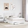 vidaXL Bed Frame with Drawer White 150 x 200 cm Engineered Wood