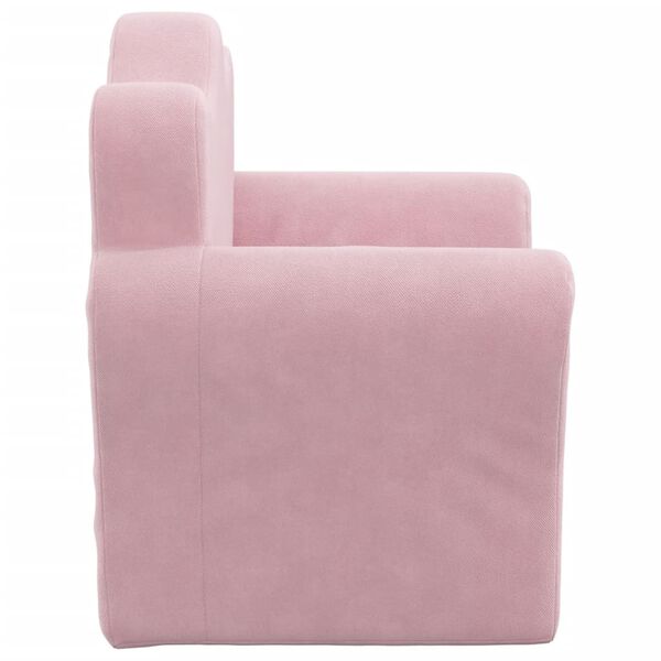 vidaXL Kids' Sofa Pink Soft Plush