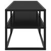 vidaXL TV Cabinet Black with Black Glass 120x40x40 cm