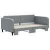 vidaXL Daybed with Trundle without Mattress Light Grey 90x190 cm