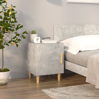 vidaXL Bedside Cabinet Concrete Grey Engineered Wood