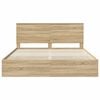 vidaXL Bed Frame with Drawer Sonoma Oak 180 x 200 cm Engineer Wood