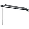vidaXL Retractable Awning Anthracite 3.5x2.5 m Fabric and Aluminium
