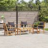 vidaXL Garden Sofa Set Natural Solid teak wood