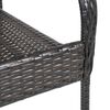 vidaXL Stackable Outdoor Chairs 2 pcs Poly Rattan Brown