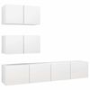 vidaXL 4 Piece TV Cabinet Set White Engineered Wood