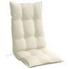 vidaXL Highback Chair Cushions 4 pcs Cream Oxford Fabric