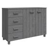 vidaXL Sideboard | Dark Grey | Solid Pinewood, MDF | Medium | Sideboard