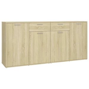 vidaXL Sideboard Sonoma Oak 160x36x75 cm Engineered Wood