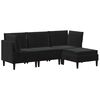 vidaXL Living Room Furniture Set 4 pcs Black Velvet