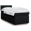 vidaXL Box Spring Bed with Mattress Black King Single Fabric