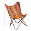 vidaXL Butterfly Chairs 2 pcs Multicolour Chindi Fabric