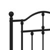 vidaXL Metal Bed Frame without Mattress with Footboard Black 150x200cm