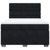 vidaXL Box Spring Bed with Mattress Black Queen Velvet