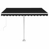 vidaXL Freestanding Manual Retractable Awning 350x250 cm Anthracite