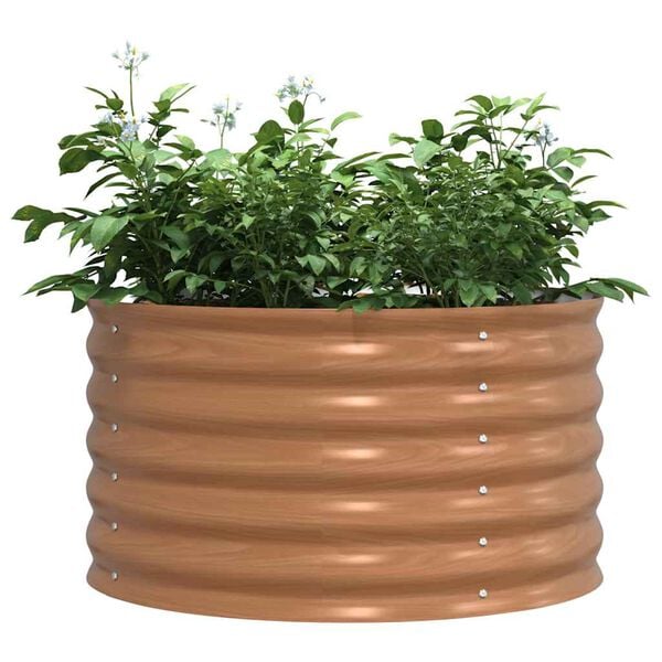 vidaXL Garden Raised Bed Brown 80 x 80 x 44 cm Steel