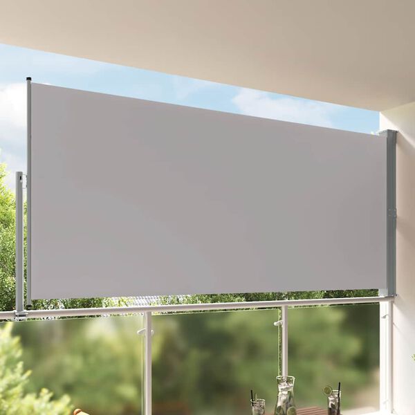 vidaXL Patio Retractable Side Awning 160 x 300 cm Grey