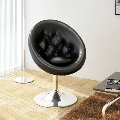 vidaXL Bar Chair Black Faux Leather