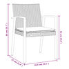vidaXL 7 Piece Garden Dining Set with Cushions Poly Rattan and Steel