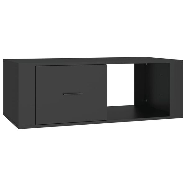 vidaXL Coffee Table Black 100x50.5x35 cm Engineered Wood