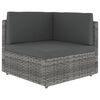 vidaXL 5 Piece Garden Lounge Set with Cushions Grey Poly Rattan