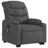 vidaXL Electric Stand up Massage Recliner Chair Dark Grey Fabric