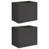 vidaXL Garden Planter 2 pcs Black 50 x 40 x 50 cm Cold-rolled Steel