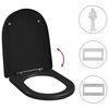 vidaXL Soft-close Toilet Seat with Quick-release Design Black