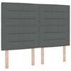 vidaXL LED Headboard with LED Strip Lights Dark Grey 144 cm Fabric