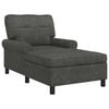 vidaXL Chaise Lounge Black Faux Leather 91 x 157 x 91 cm