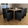 vidaXL Dining Chairs 6 pcs Black Faux Leather