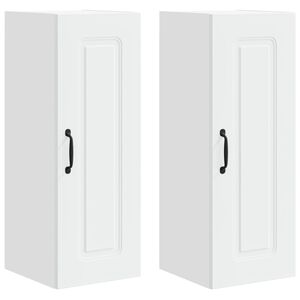 vidaXL Dishwasher Panel Kalmar 2 pcs White Engineered Wood