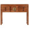 vidaXL Console Table 120x32x80 cm Solid Rough Wood Acacia