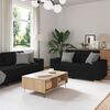 vidaXL Sofa 3 pcs Black Fabric