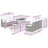 vidaXL Garden Sofa Set with Storage 9 pcs Black Poly rattan