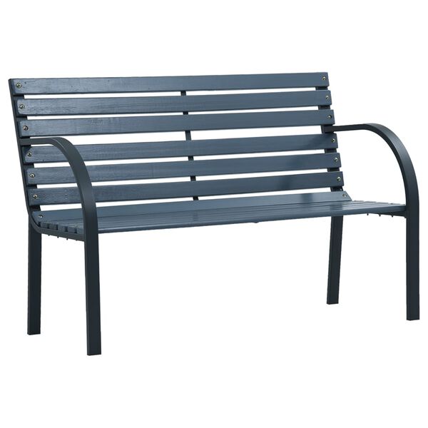 vidaXL Garden Bench Grey 112 cm Solid Wood Fir