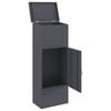 vidaXL Parcel Drop Box with Door Anthracite 44.5 x 29 x 110.5 cm Steel