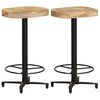 vidaXL Bar Stools 2 pcs 66 cm Solid Mango Wood