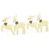 vidaXL LED Reindeers 4 pcs Gold 45 x 19 x 65 cm Fabric