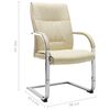 vidaXL Cantilever Office Chair Cream Faux Leather
