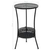 vidaXL Bistro Table Black 40x70 cm Metal