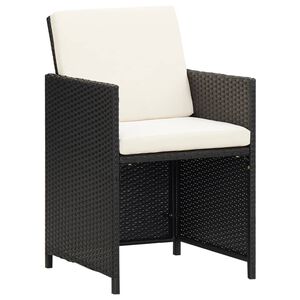 vidaXL Garden Chairs 2 pcs with Cushions and Pillows Poly Rattan Brown