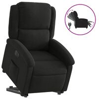 vidaXL Electric Stand up Recliner Chair Black Fabric